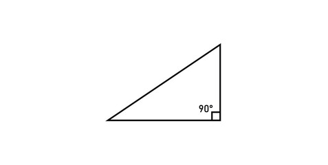 Right Triangle Icon in Mathematics.