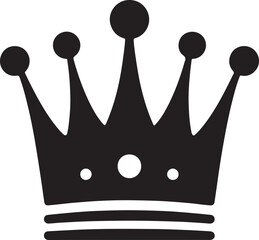 Stylized black silhouette of a royal crown with ornate details