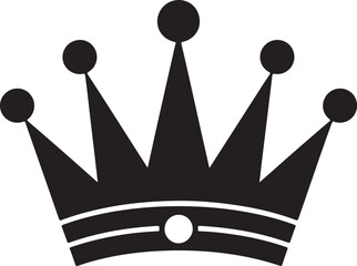 Stylized black silhouette of a royal crown with ornate details