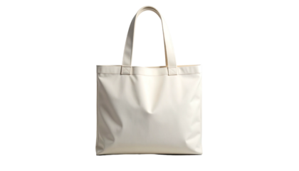 Simple white tote bag for carrying items shopping or travel.