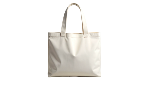 Simple white tote bag for carrying items shopping or travel.
