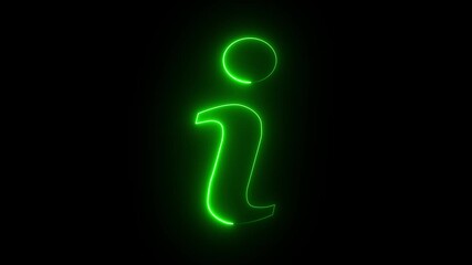 Neon help desk icon color glowing animated black background. Help desk in circle shape icon animation Help desk icon glowing neon red color animation black background.