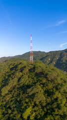 Obraz premium Telecommunications Tower on Mountain Top