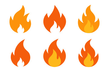set of fire icons