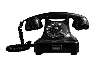 Vintage Retro Black Rotary Phone.