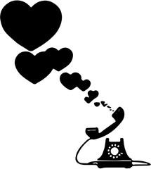 vector illustration of a phone call from a girlfriend