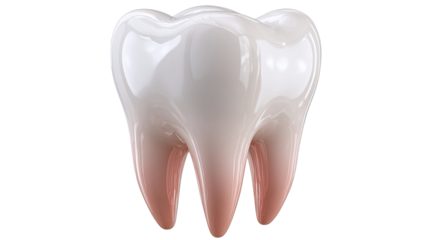 3d realistic render of a healthy shiny tooth representing dental care, hygiene, oral health, whitening, and clean smile isolated on white background
