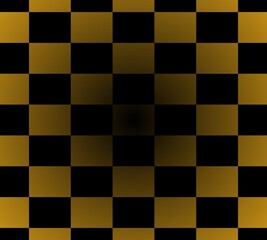 Abstract golden and black checkered pattern with glowing gradient style. Suitable for luxury design and modern decoration.