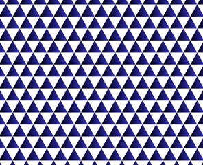 Repeating blue geometric pattern with triangles and diamonds. Clean abstract design suitable for modern decoration and art.
