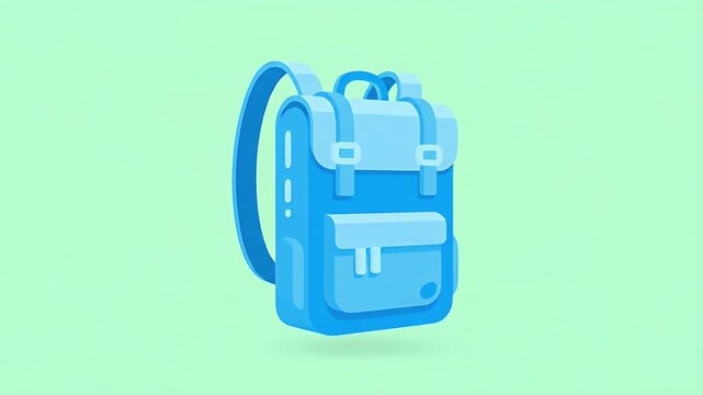 Blue Backpack Illustration: Stylish and Functional Design for Everyday Use.