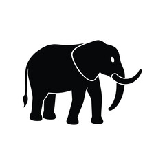 Obraz premium Elephant Silhouette Wildlife Animal Illustration