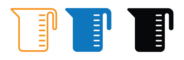 Water jug icon with outline and glyph style