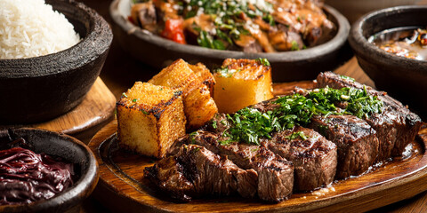 Churrasco brazilian food on the table