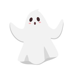 Colorful Halloween cute ghost