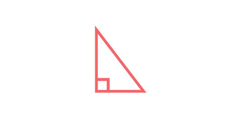 Right Triangle Icon in Mathematics.