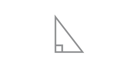 Right Triangle Icon in Mathematics.