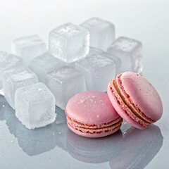 colorful macaroons on a white background