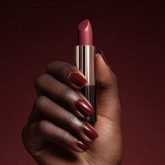 Product photography of a lipstick.