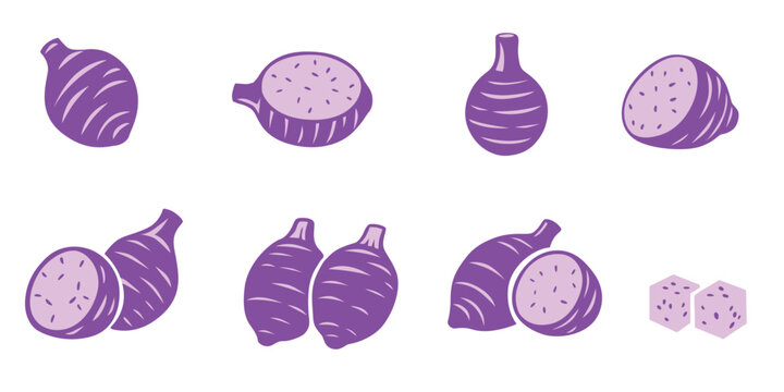 taro vector logo isolated on white background.	