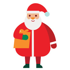 Christmas day santa head vector art