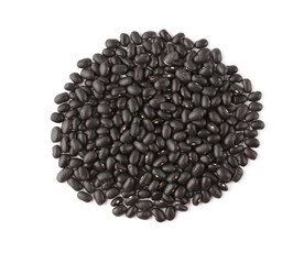 black beans on a white background