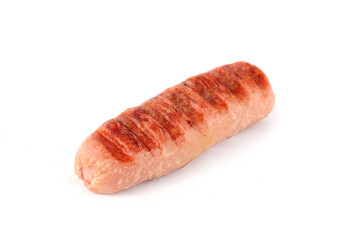 fried sausage on a white background