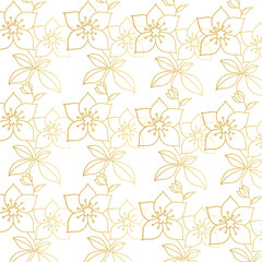 seamless floral pattern background abstract gold yellow Element Orchid garden 