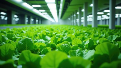 Modern Indoor Hydroponics System for Sustainable Green Farming