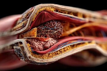 Detailed anatomical model of human tongue in cross section