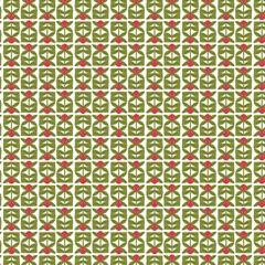 seamless pattern with red flowers