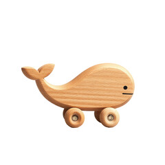 Wooden whale toy on wheels (1)