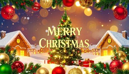 Festive christmas celebration winter wonderland digital artwork cozy atmosphere warm glow holiday spirit