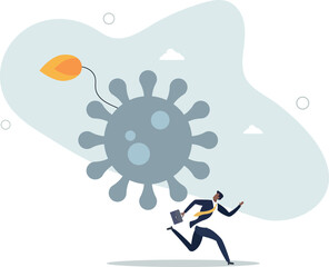 COVID-19 coronavirus outbreak destroy financial and business, virus world pandemic count down detonation concept.life and employment of people.