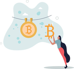 Bitcoin and cryptocurrency using for money laundering or payment in dark market,life and employment of people.