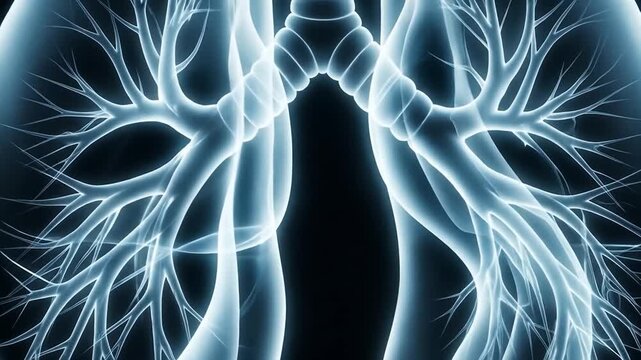 Animated Lungs: Medical Visualization of Respiratory System in X-ray Style