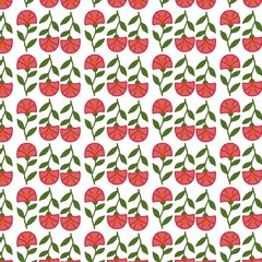 seamless pattern with red roses