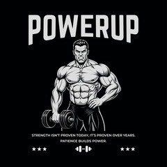Streetwear POWERUP Beast Mode T-Shirt – Elite Gym Streetwear for Strength