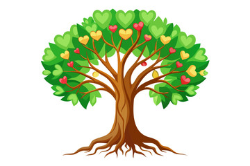 Naklejka premium tree with green leaves