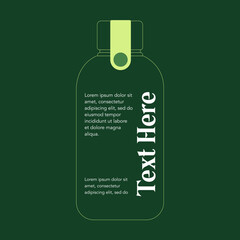 Simple Bottle Illustration with - Bottle Outline Icon