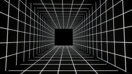 Grid tunnel perspective