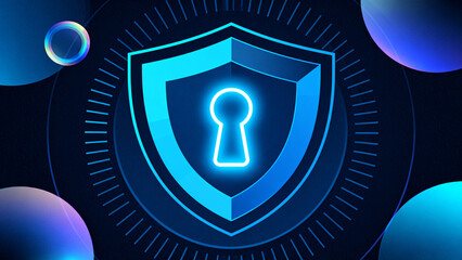 Digital security shield with keyhole