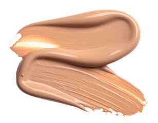 Liquid concealer makeup in a nude tone, isolated on white background