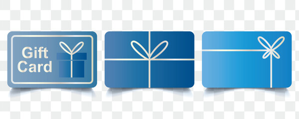 Gift card icon. Gift certificate vector set. Special present sign.