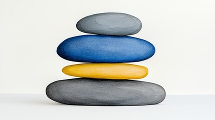 Colorful Stacked Stones for Tranquil and Modern Decor Inspiration