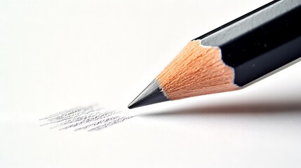 Close up macro shot of a wooden pencil with a sharpener and eraser, perfect for school drawing and writing art education