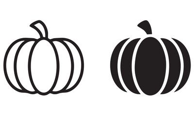 Pumpkin icon isolated on a white background vector illustration