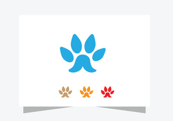 Paw Print Icon Animal Footprint Logo  vector design