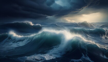 a dramatic background featuring turbulent ocean waves under a moody sky the swirling water creates a sense of chaos and energy perfect for themes of nature adventure or resilience in advertising