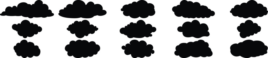 Cloud Icon Set for Weather and Nature Illustrations