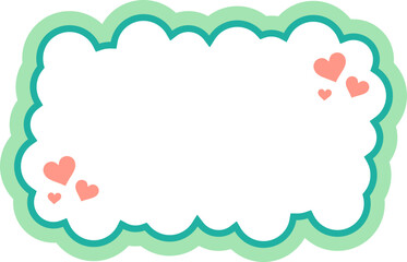 Cute Cloud Sticker Label